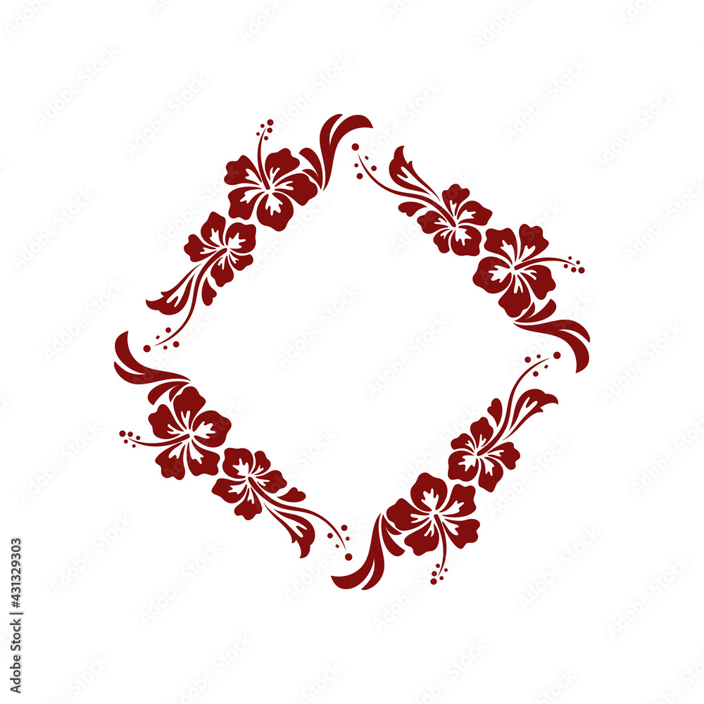 Hibiscus Logo Flower Decoration Ornament - Tropical plant blossom bloom illustration drawing doodle botanical exotic Hibiscus Logo Flower Decoration Ornament - Tropical plant blossom bloom illustration drawing doodle botanical exotic
