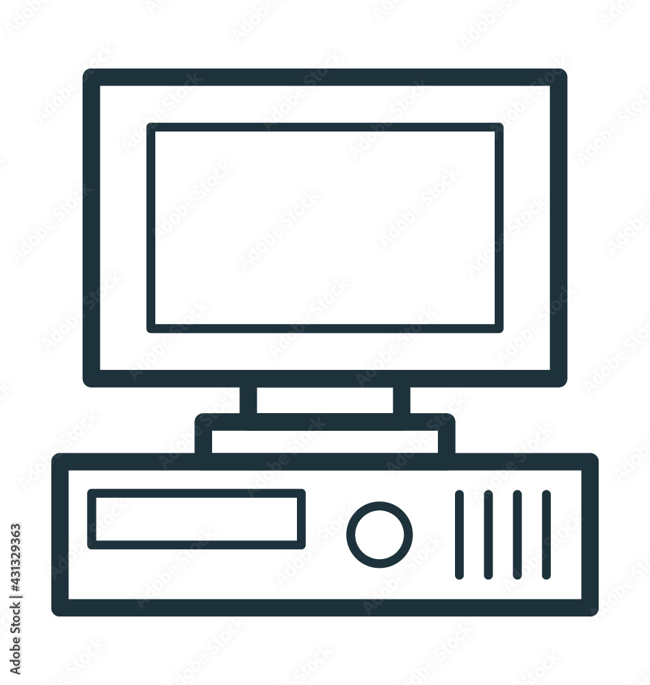 Monitor Vector Icon Monitor Vector Icon