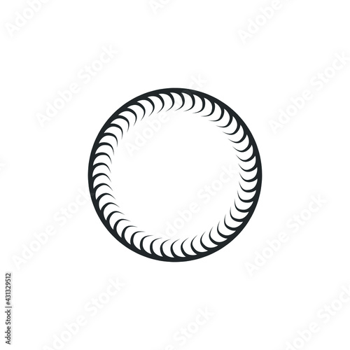 Vortex Circle logo abstract circle shape - spiral motion twirl twist curve rotation spin whirlpool radial warp geometric shape for businesses - spinning circle