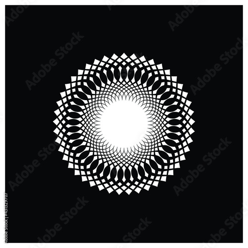 Vortex Circle logo abstract circle shape - spiral motion twirl twist curve rotation spin whirlpool radial warp geometric shape for businesses - spinning circle