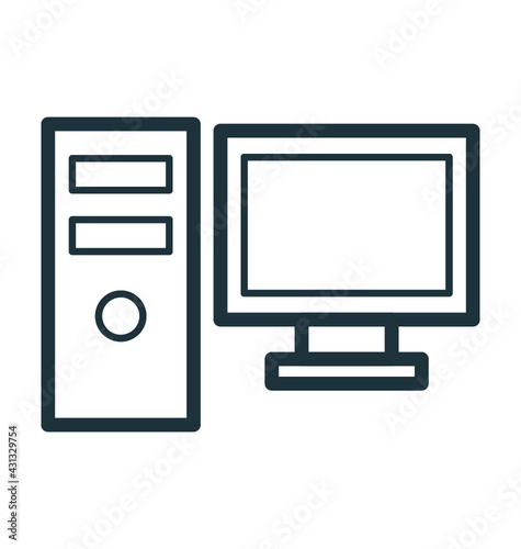 Computer Vector Icon