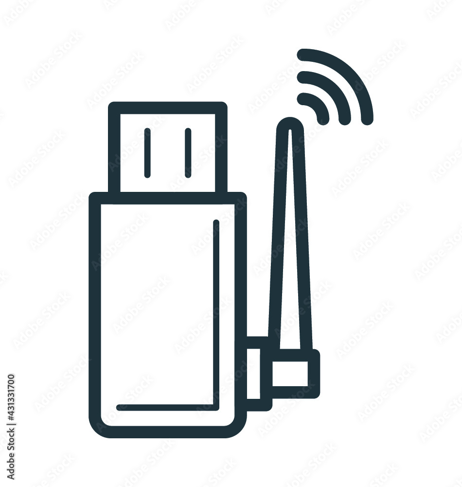 Usb Adapter Vector Icon Usb Adapter Vector Icon