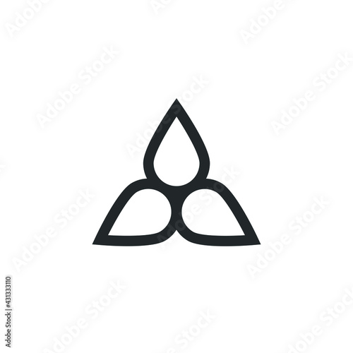 Celtic Trinity Symbol - Symmetric Knot Vintage Antique Scottish Ornament Tattoo Decoration Ornament Infinite Gothic