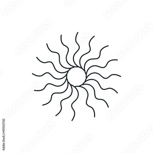 Vortex Circle logo abstract circle shape - spiral motion twirl twist curve rotation spin whirlpool radial warp geometric shape for businesses - spinning circle