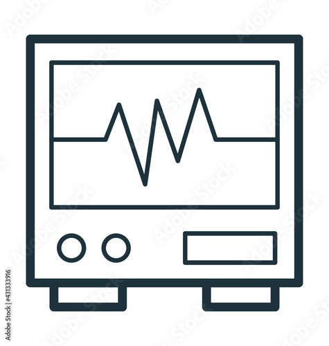 Ecg Machine Vector Icon