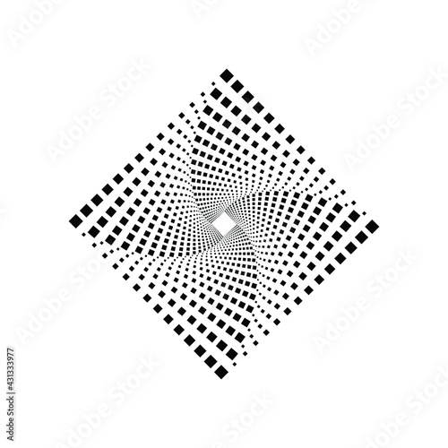 Vortex Circle logo abstract circle shape - spiral motion twirl twist curve rotation spin whirlpool radial warp geometric shape for businesses - spinning circle