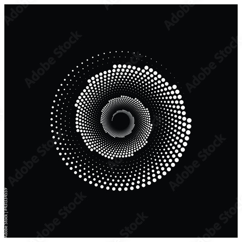 Vortex Circle logo abstract circle shape - spiral motion twirl twist curve rotation spin whirlpool radial warp geometric shape for businesses - spinning circle