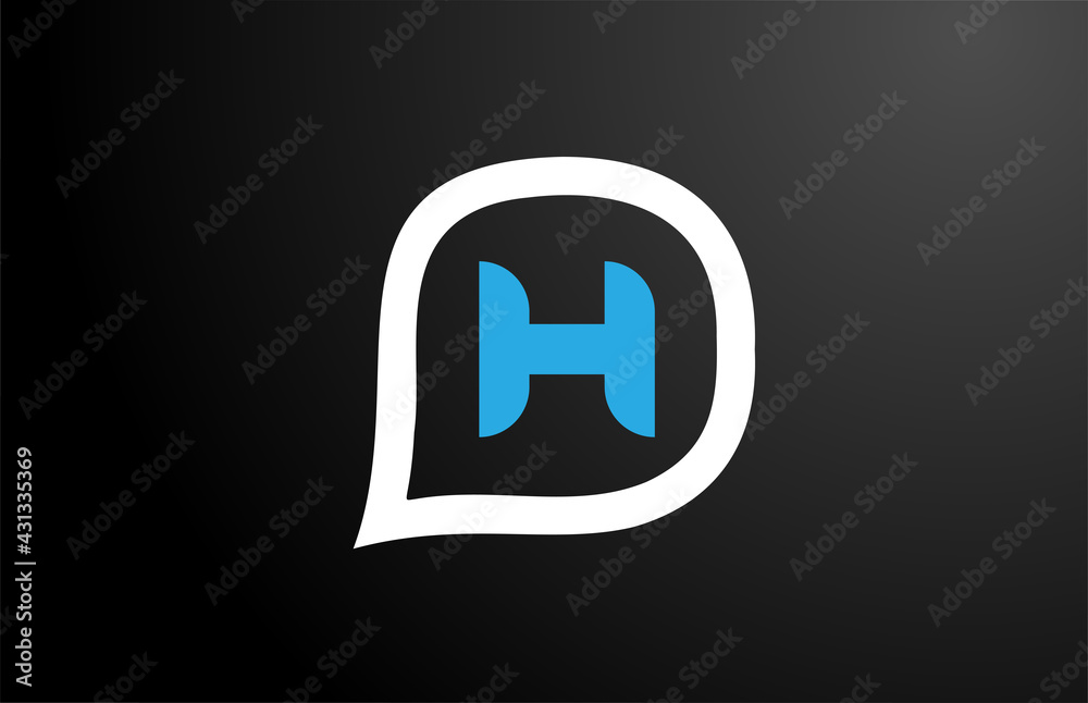 question cloud design of H letter. Alphabet logo icon design. Corporate brading for products and company question cloud design of H letter. Alphabet logo icon design. Corporate brading for products and company