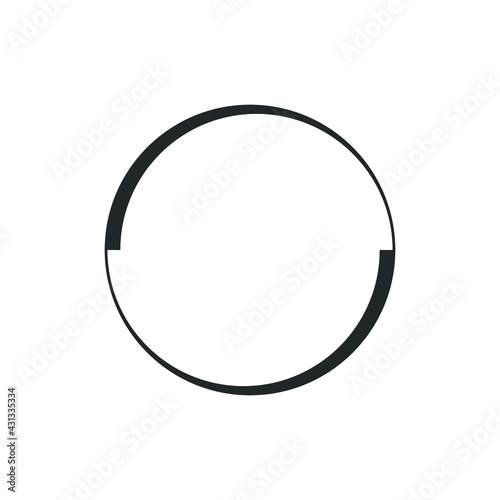 Vortex Circle logo abstract circle shape - spiral motion twirl twist curve rotation spin whirlpool radial warp geometric shape for businesses - spinning circle