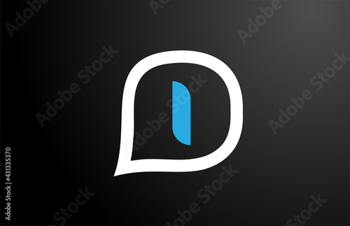 question cloud design of I letter. Alphabet logo icon design. Corporate brading for products and company photo