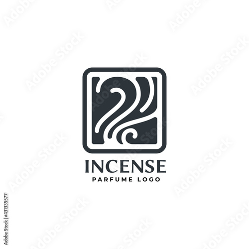 Perfume Logo - Beauty cosmetics fragrance luxury fashion spray scent aroma perfumery smell abstract cologne floral