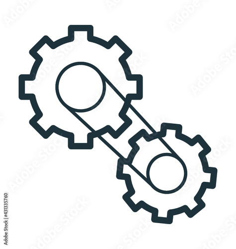 Gears Colored Vector Icon
