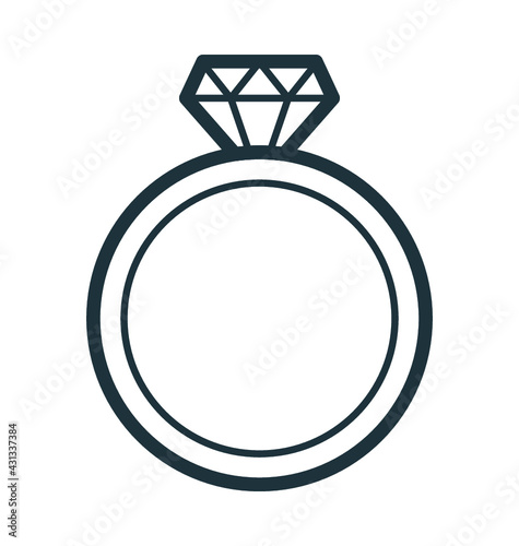 Diamond Ring Vector Icon