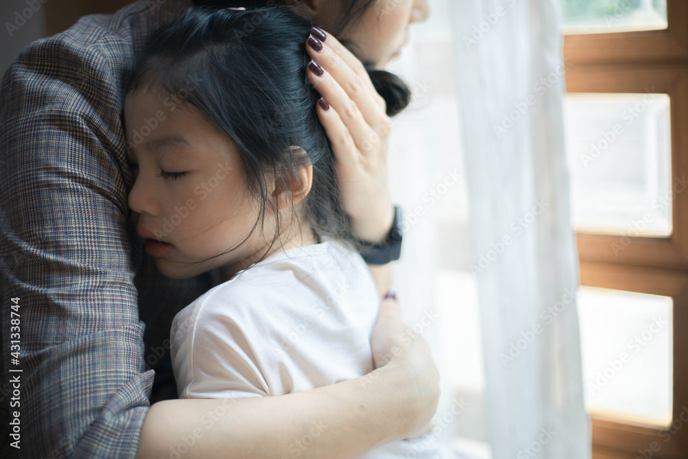 Mother and daughter are praying to encourage and support together. Mother and daughter are praying to encourage and support together.