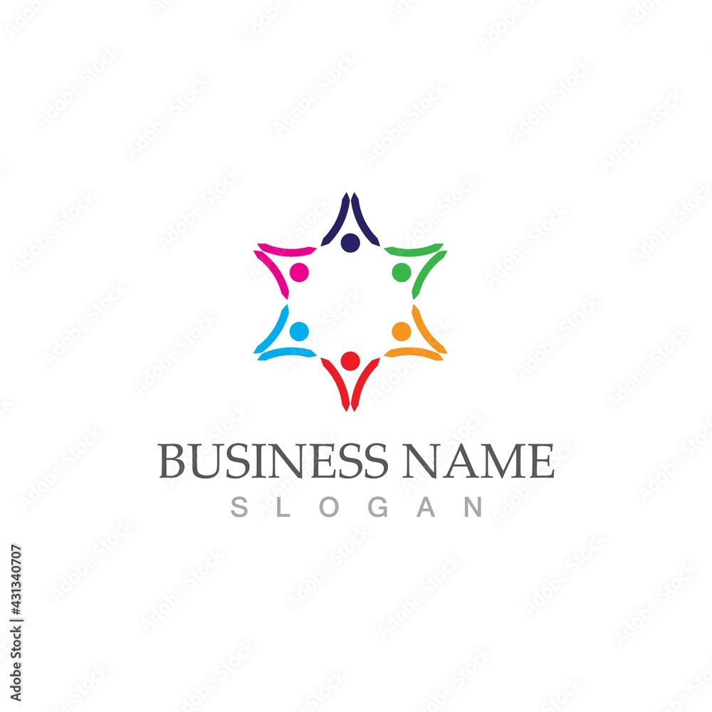 Community, network and social icon Community, network and social icon