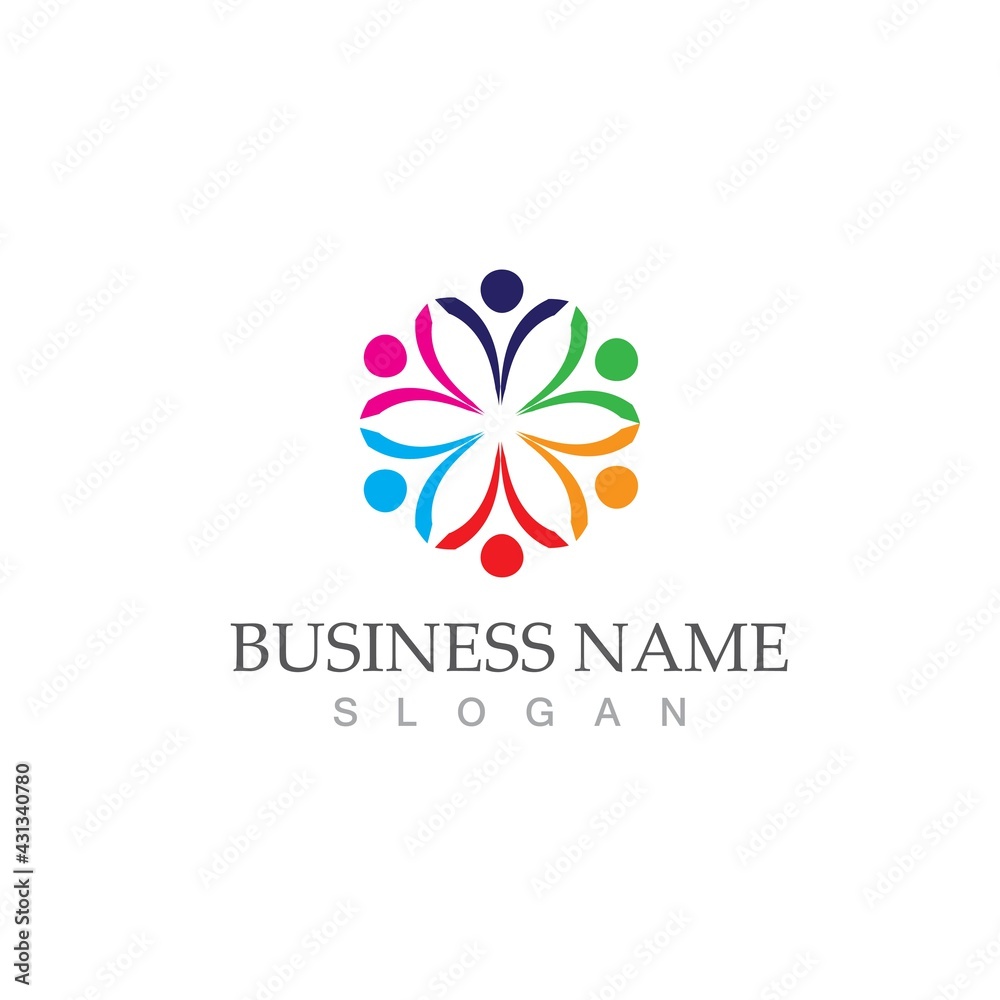 Community, network and social icon Community, network and social icon