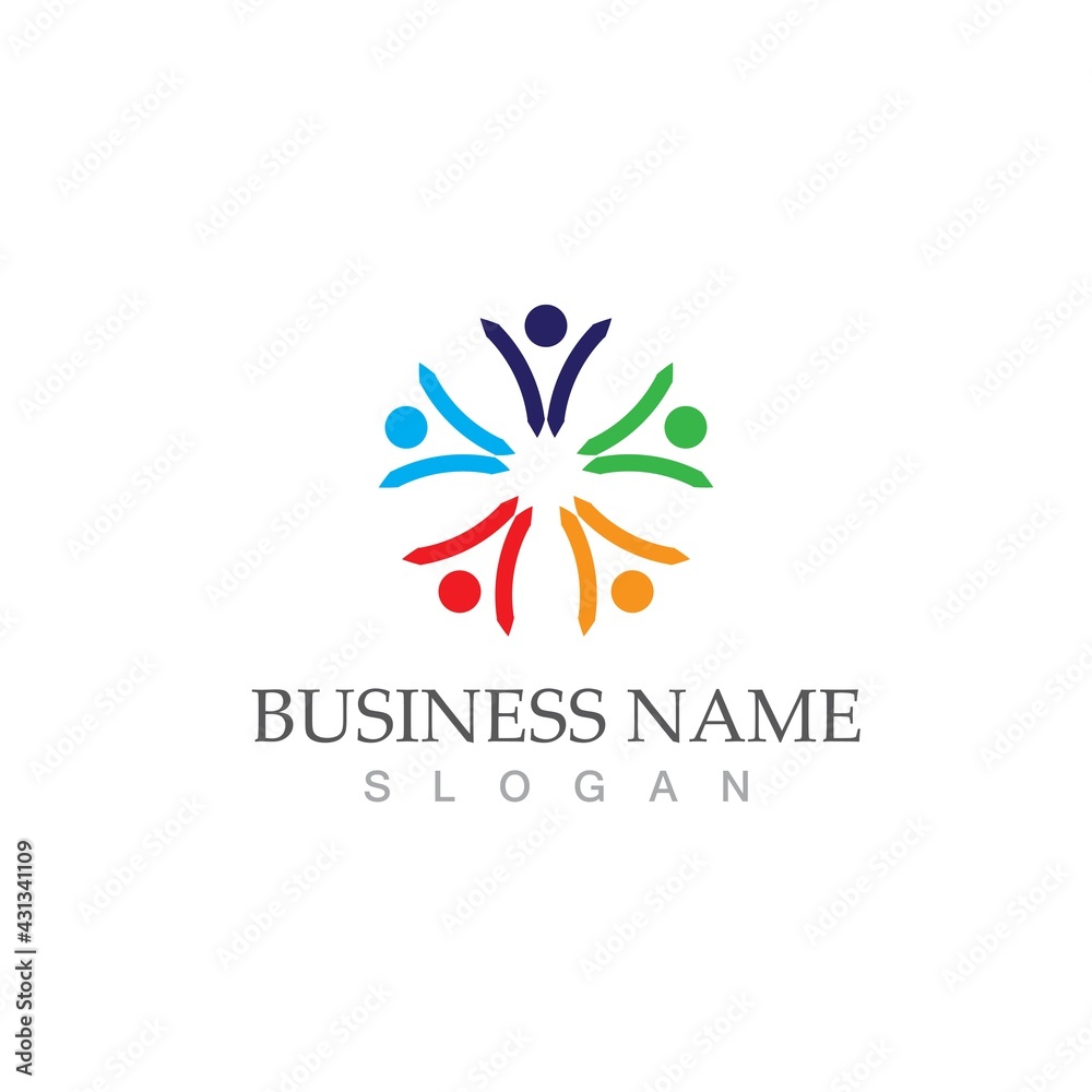 Community, network and social icon Community, network and social icon
