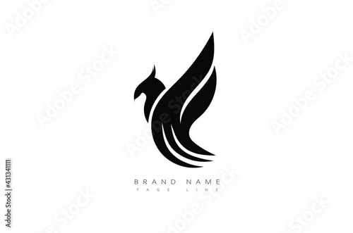 Minimal Falcon logo. Creative Falcon vector