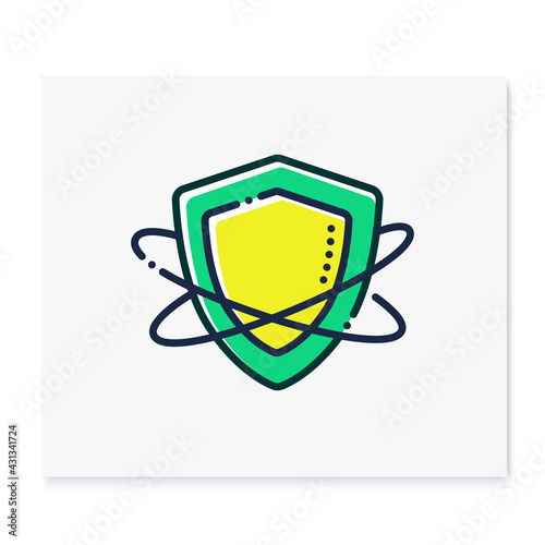 Innate immunity color icon. Immune system concept. Immunology. Body defence system. Health, immunity, disease prevention. Isolated vector illustration