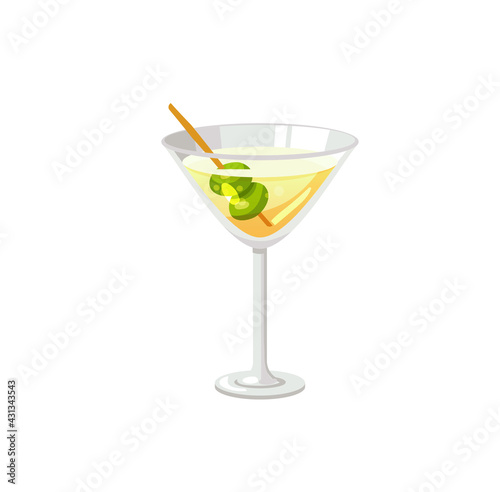 beautiful bright color cocktail illustration on background