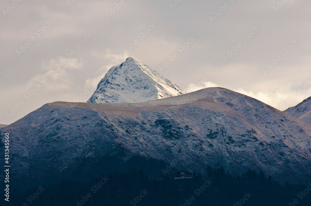 snow covered mountains