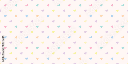 Colorful hearts seamless pattern vector background
