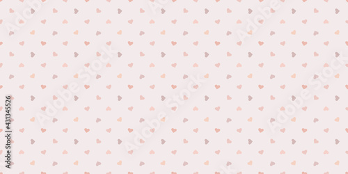 Pastel hearts seamless pattern vector background