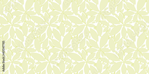 Yellow leaves seamless pattern vector background
