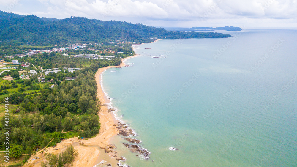Obraz premium top view: landscape of khao lak beach Phangnga.Thailand,