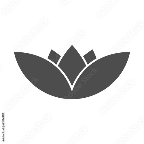 lotus flower silhouette vector icon isolated on white background. lotus flower icon for web, mobile apps, ui design and print