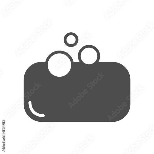 soap silhouette vector icon isolated on white background. soap icon for web, mobile apps, ui design and print