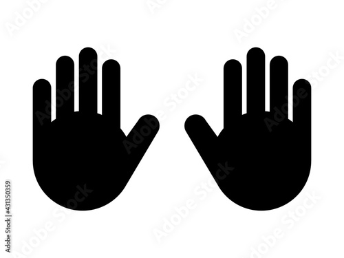 Stylized Cute Hand Silhouette Icons. Vector Image.