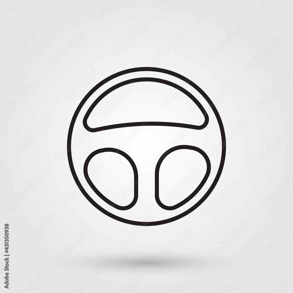 Steering wheel icon. Design element for games, websites, apps and UI design. Steering wheel icon. Design element for games, websites, apps and UI design.