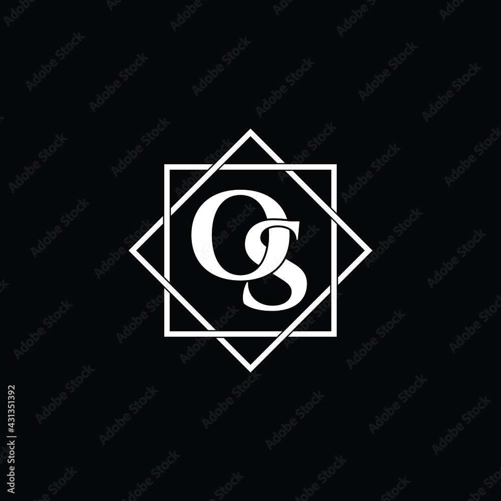 Letter OS luxury logo design vector Letter OS luxury logo design vector