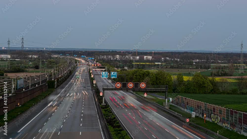 Time lapse movie of the pink moon rising in April 2021 over a busy highway in Germany Time lapse movie of the pink moon rising in April 2021 over a busy highway in Germany