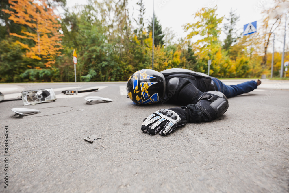 Laying on the street Laying on the street
