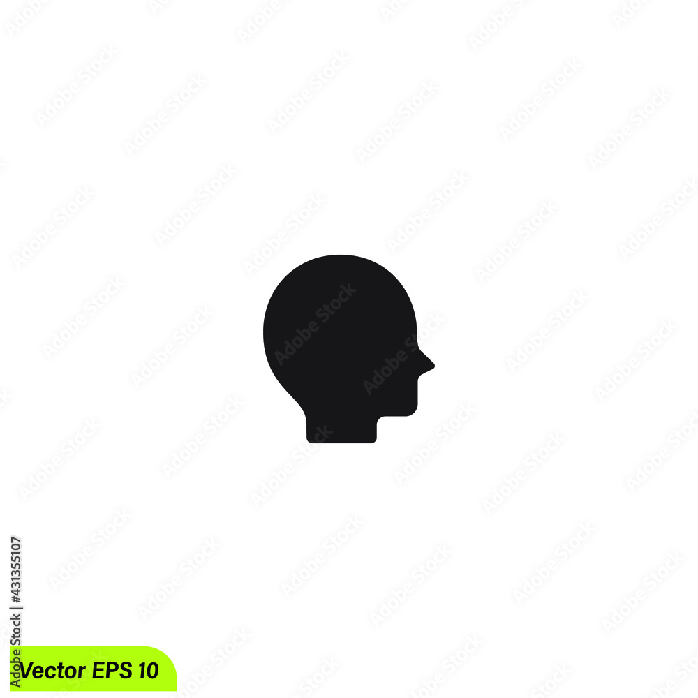 head icon psychology symbol logo template
