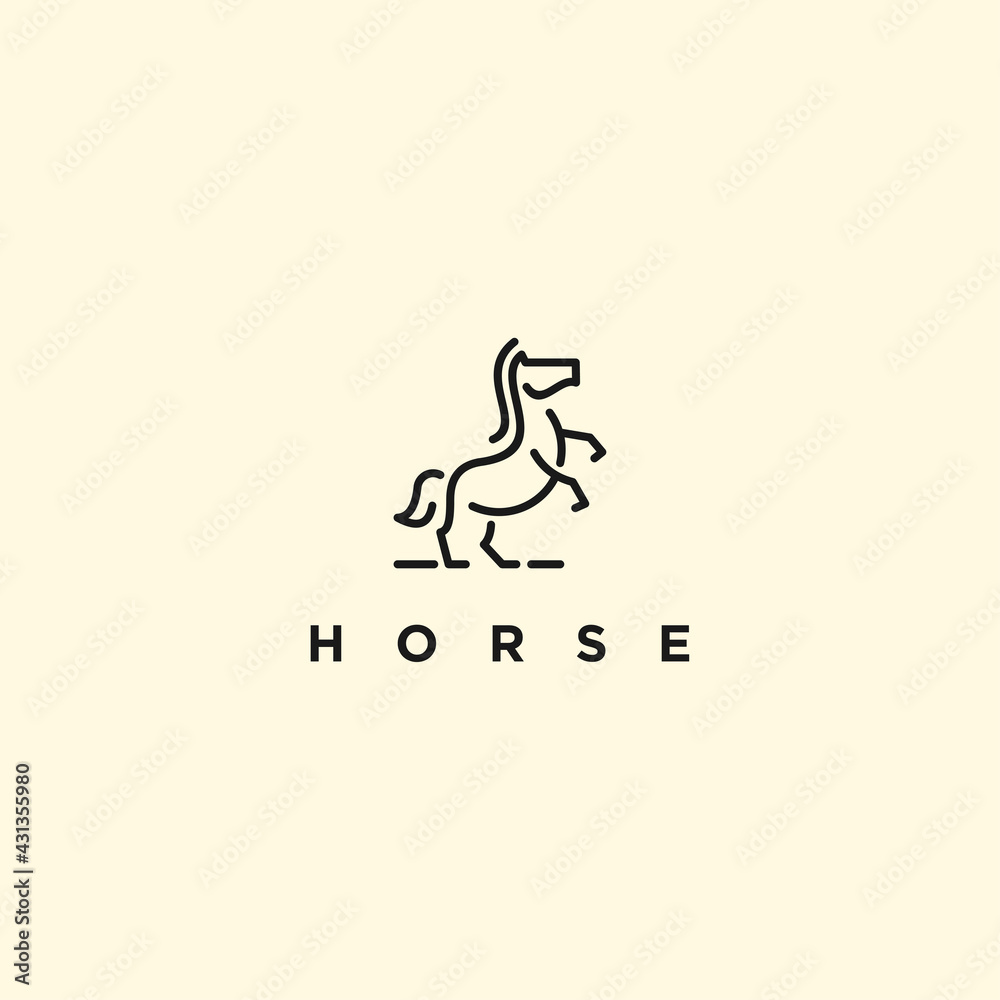 Horse Logo with modern concept. Icon horse vector illustration