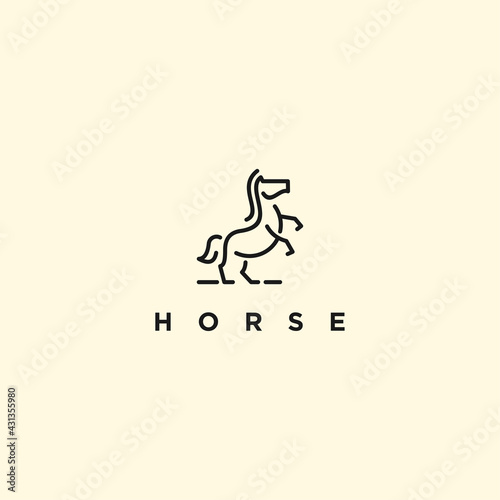 Horse Logo with modern concept. Icon horse vector illustration
