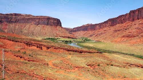 Aerial drone view over central Utah