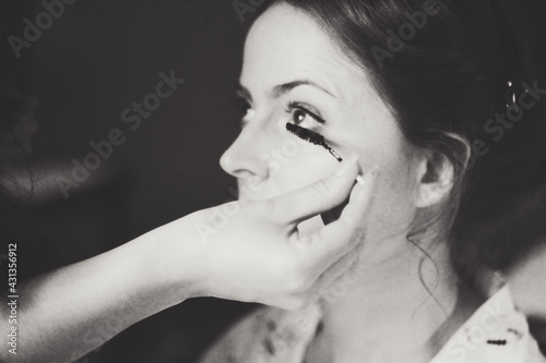 Wedding Make-up close-up, wedding preparation  