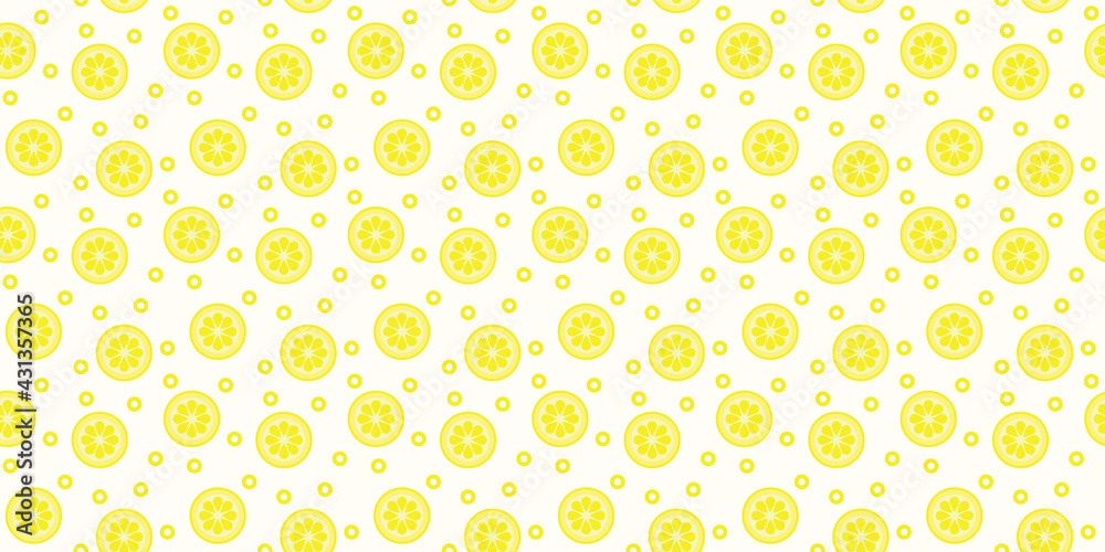 Lemon seamless repeat pattern vector background
