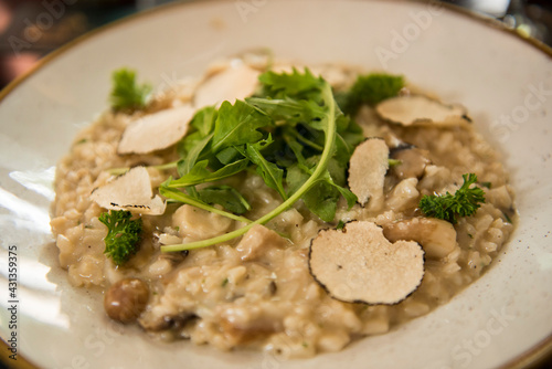 Risotto with mushrooms and truffle