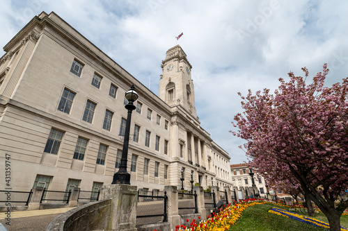 Side view of Barnsley Town Hall, South Yorkshire, UK