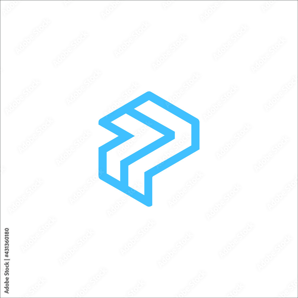 letter P logo design vector