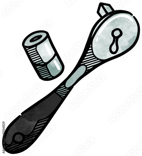 Ratchet tools icons  style watercolor vector illustration