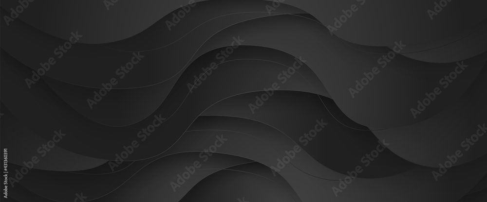 Luxury paper cut background, Abstract decoration, golden pattern, halftone gradients, 3d Vector illustration. Black, white, gold waves Cover template, geometric shapes, modern minimal banner. Luxury paper cut background, Abstract decoration, golden pattern, halftone gradients, 3d Vector illustration. Black, white, gold waves Cover template, geometric shapes, modern minimal banner.