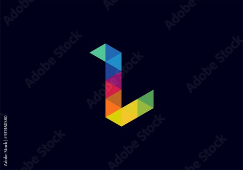 Modern luxury logo template vector - L letter logo