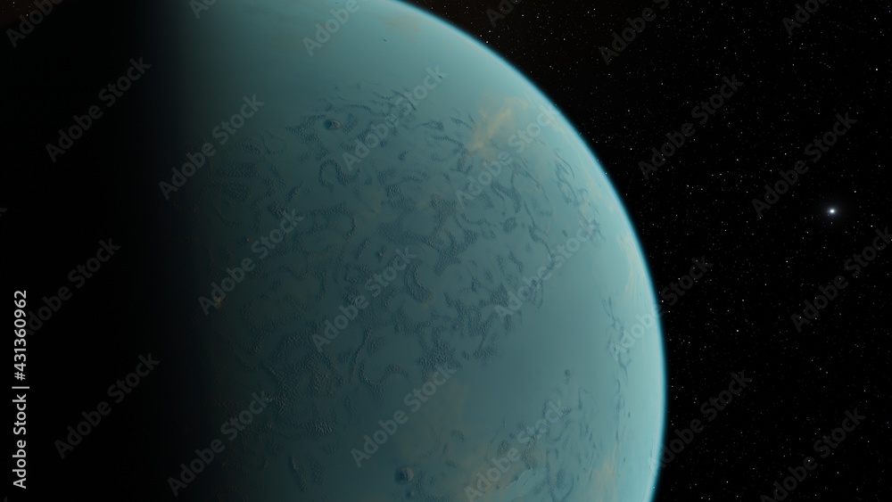Planet and stars, beauty of deep space Planet and stars, beauty of deep space