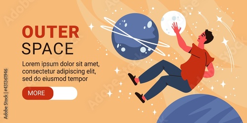 Outer Space Horizontal Banner